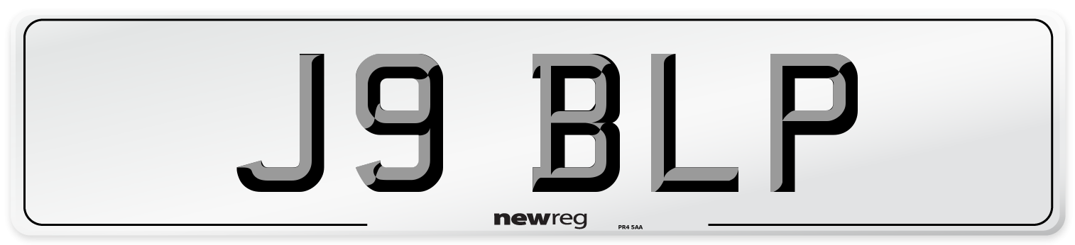 J9 BLP Number Plate from New Reg